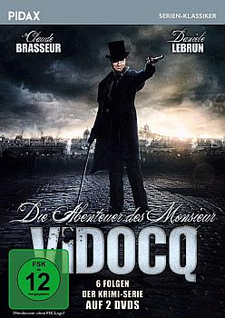 "Die Abenteuer des Monsieur Vidocq": Abbildung DVD-Cover mit freundlicher Genehmigung von Pidax-Film, welche sechs Folgen der Serie Ende Mai 2019 auf DVD herausbrachte