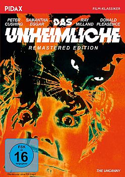 "Das Unheimliche" (1977, The Uncanny): Abbildung DVD-Cover mit freundlicher Genehmigung von Pidax-Film, welche den Horrorfilm Ende Mai 2023 auf DVD herausbrachte.  