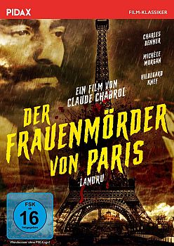 "Der Frauenmörder von Paris": Abbildung DVD-Cover mit freundlicher Genehmigung von Pidax-Film, welche den Film Anfang Dezember 2019 auf DVD herausbrachte