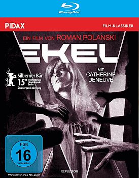 "Ekel" ("Repulsion"): Abbildung DVD-Cover mit freundlicher Genehmigung von Pidax Film, elche den preisgekrnten Kultthriller von Roman Pola?ski (Regie) am 9. Oktober 2025 auf DVD herausbrachte.