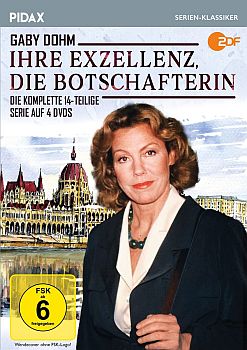 "Ihre Exzellenz, die Botschafterin": Abbildung DVD-Cover mit  freundlicher Genehmigung von Pidax-Film, welche die Serie am  22.04.2022 auf DVD herausbrachte.