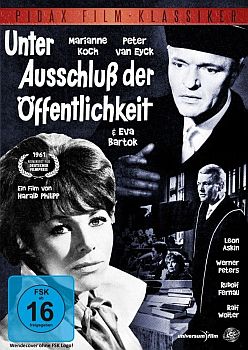 "Unter Ausschluss der ffentlichkeit"": Abbildung DVD-Cover mit freundlicher Genehmigung von Pidax-Film, welche den Thriller im Dezember 2014 auf DVD herausbrachte.