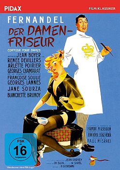 "Der Damenfriseur": Abbildung DVD-Cover mit freundlicher Genehmigung von Pidax Film, welche die Komödie Anfang März 2017 auf DVD herausbrachte.