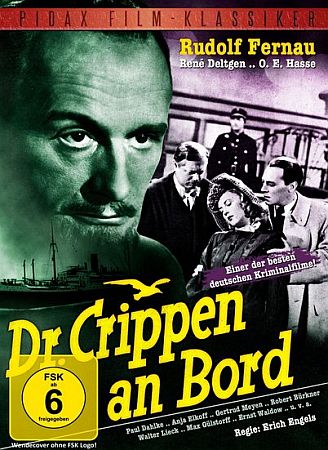 "Dr. Crippen an Bord"; Abbildung DVD-Cover mit freundlicher Genehmigung von "Pidax film", welche den Krimi am 10. Oktober 2014 auf DVD veröffentlichte