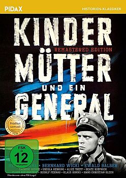 "Kinder, Mütter und ein General": Abbildung DVD-Cover mit freundlicher Genehmigung von Pidax-Film, welche den Film Mitte Oktober 2017 als Remastered Edition auf DVD herausbrachte.