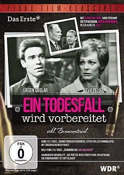 "Ein Todesfall wird vorbereitet": Abbildung DVD-Cover mit freundlicher Genehmigung von Pidax-Film, welche den Krimi Ende August 2013 auf DVD herausbrachte.