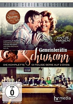 "Gemeinderätin Schumann": Abbildung DVD-Cover mit freundlicher Genehmigung von Pidax-Film, welche die Serie im April 2015 auf DVD herausbrachte.