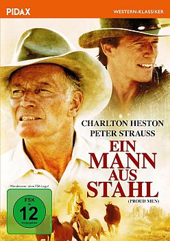 "Ein Mann aus Stahl": Abbildung DVD-Cover mit freundlicher Genehmigung von Pidax Film, welche  den Neo-Western am 18.06.2026 auf DVD herausbrachte.