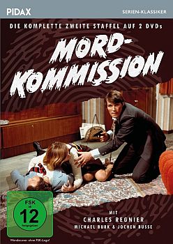 "Mordkommission": Abbildung DVD-Cover mit freundlicher Genehmigung von Pidax-Film, welche die ersten 13 Folgen der Krimiserie Mitte August 2022 und weitere 13 Folgen im Oktober 2022 auf DVD herausbrachte.