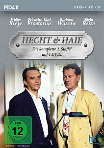 "Hecht & Haie": Abbildung DVD-Cover mit freundlicher Genehmigung  von Pidax-Film, welche die Krimiserie (Staffel 2) Ende September 2020 auf DVD herausbrachte