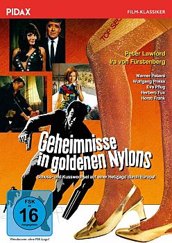 "Geheimnisse in goldenen Nylons": Abbildung DVD-Cover mit freundlicher Genehmigung von Pidax-Film, welche den Krimi Anfang Septmber 2016 auf DVD herausbrachte.