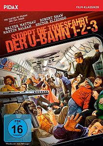 Abbildung DVD-Cover zu "Stoppt die Todesfahrt der U-Bahn 123" mit freundlicher Genehmigung von Pidax-Film, welche den Thriller Mitte August 2022 auf DVD herausbrachte.