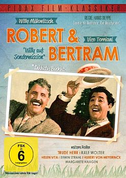 "Robert und Bertram": Abbildung DVD-Cover mit freundlicher Genehmigung von Pidax-Film, welche das Lustspiel im Oktober 2013 auf DVD herausbrachte.