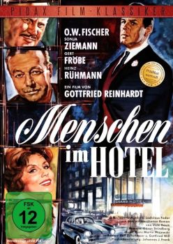 "Menschen im Hotel": Abbildung DVD-Cover mit freundlicher Genehmigung von Pidax-Film, welche die Produktion Mitte April 2015 auf DVD herausbrachte.