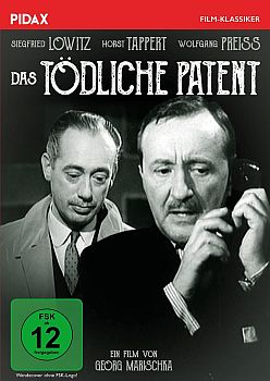 "Das tödliche Patent": Abbildung DVD-Cover mit freundlicher Genehmigung von Pidax-Film, welche den Krimi am 30. Juli  2021 auf DVD herausbrachte.