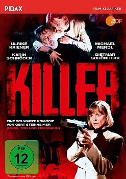 "Killer": Abbildung DVD-Cover mit freundlicher Genehmigung von Pidax-Film, welche die schwarze  Krimikomödie am 28.02.2020 auf DVD herausbrachte.