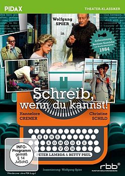 "Schreib, wenn Du kannst!": Abbildung DVD-Cover mit freundlicher Genehmigung von Pidax-Film, welche die Komödie am 18.08.2017 auf DVD herausbrachte.