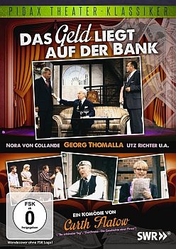 "Das Geld liegt auf der Bank": Abbildung DVD-Cover mit freundlicher Genehmigung von Pidax-Film, welche die Komödie Anfang September 2014 auf DVD herausbrachte.