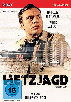 "Hetzjagd": Abbildung DVD-Cover mit freundlicher Genehmigung von Pidax-Film, welche den Politthriller Ende Juni 2020 auf DVD herausbrachte