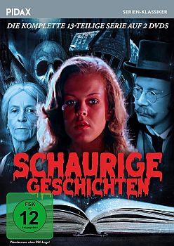 "Schaurige Geschichten": Abbildung DVD-Cover mit freundlicher Genehmigung von Pidax Film, welche die Kult-Gruselserie Anfang April 2026 auf DVD herausbrachte.
