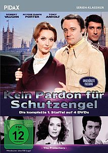 Abbildung DVD-Cover zur Serie (Staffel 1) "Kein Pardon für Schutzengel"; mit freundlicher Genehmigung von Pidax-Film, welche die 1. Staffel im November 2020 auf DVD herausbrachte.