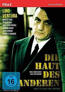 "Die Haut des anderen": Abbildung DVD-Cover mit freundlicher Genehmigung von Pidax-Film, welche den Agentenfilm Ende April 2021 auf DVD herausbrachte.