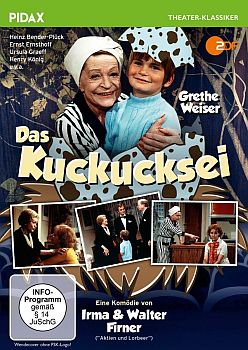 "Das Kuckucksei": Abbildung DVD-Cover mit freundlicher Genehmigung von Pidax-Film, welche die Komödie Mitte Mai 2017 auf DVD herausbrachte