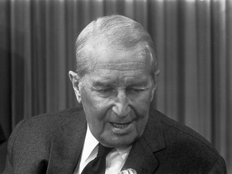 Maurice Chevalier am 7. Februar 1968; Rechteinhaber: Nationaal Archief  (Den Haag, Rijksfotoarchief; Bestandsnummer: 921-0565); Urheber/Fotograf:  Koch, Eric / Anefo; Quelle: Wikimedia Commons; Lizenz: CC BY-SA 3.0 NL / www.gahetna.nl