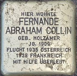 Stolperstein fr Fernande Abraham Collin: Urheber der Fotos: Wikimedia-User OTFW, Berlin; Lizenz: CC BY-SA 3.0; Quelle: Wikimedia Commons