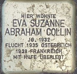 Stolperstein fr Eva Suzanne Abraham Collin: Urheber der Fotos: Wikimedia-User OTFW, Berlin; Lizenz: CC BY-SA 3.0; Quelle: Wikimedia Commons