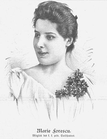 Maria Forescu in der Wiener Zeitschrift "Der Humorist" (01.12.1895, Bd. 15, Nr. 34, S. 4); Quelle: Wikimedia Commons bzw. Wikipedia; Urheber unbekannt; digitalisiert von der sterreichischen Nationalbibliothek; Lizenz: gemeinfrei