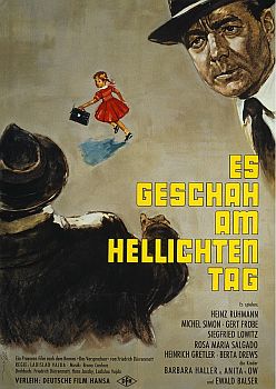 "Es geschah am helllichten Tag": Abbildung Film-Plakat Urheber/Copyright: Helmuth Ellgaard (19131980), zur Verfgung gestellt von Sohn Holger.Ellgaard (19432023) aus dem Familienarchiv Ellgaard; Lizenz: CC BY-SA 3.0; Quelle: Wikimedia Commons
