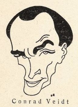 Portrait des Conrad Veidt von Hans Rewald (1886  1944), veröffentlicht in "Jugend"  Münchner illustrierte Wochenschrift für Kunst und Leben (Ausgabe Nr. 20/1929 (Mai 1929)); Quelle: Wikimedia Commons von "Heidelberger historische Bestände" (digital); Lizenz: gemeinfrei