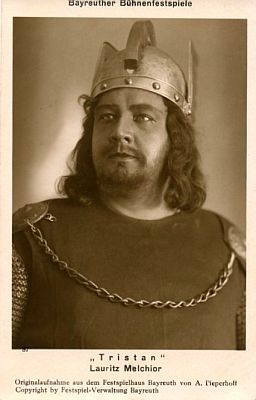 Lauritz Melchior als "Tristan" in der Wagner-Oper "Tristan und Isolde" bei den "Bayreuther Festspielen": Fotograf: Alfred Pieperhoff (1869�1934); Lizenz; gemeinfrei
