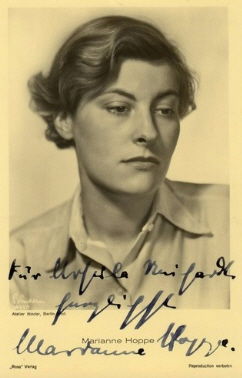 Marianne Hoppe vor 1929; Urheber bzw. Nutzungsrechtinhaber: Alexander Binder (1888 – 1929); Quelle: www.cyranos.ch