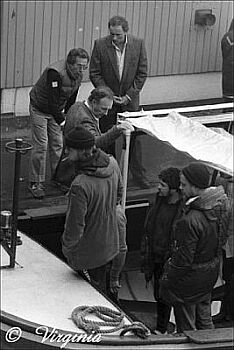 Gene Hackman bei den Dreharbeiten zu "Target - Zielscheibe" (Bild 1)