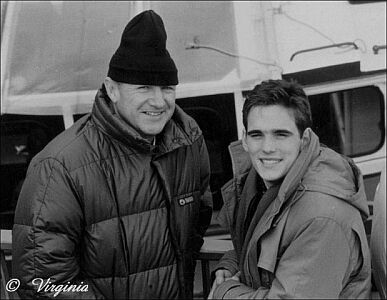 Gene Hackman und Matt Dillon bei den Dreharbeiten zu "Target- Zielscheibe"