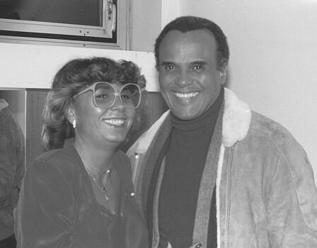 Harry Belafonte und Inge Kutt 1985; Copyright Inge Kutt