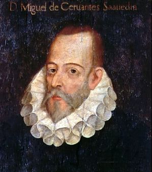 Gemeinfreies Portrait des Schriftstellers Miguel de Cervantesvon Juan de Juregui; Quelle: Wikipedia bzw. Wikimedia Commons